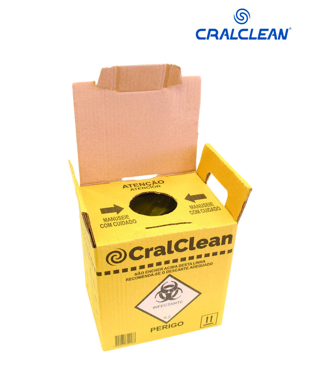 Coletor de papelão para perfurocortantes 13 litros